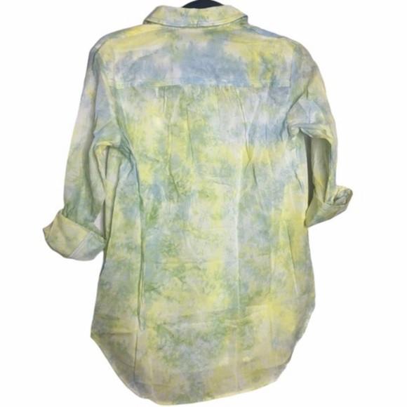 NWT ANTHROPOLOGIE Pilcro & the Letterpress Cate Yellow Green Tie Dye - Picture 7 of 16